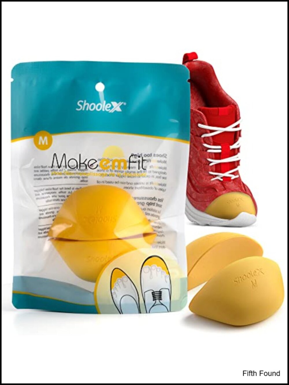 Shoolex Make Em Fit Shoe Filler Memory Foam Toe Cushion Inserts Size Reducer